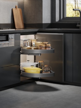 Kitchen corner drawers