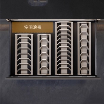 Brown Bowls and Plates Rack