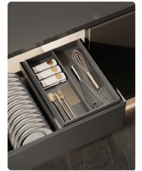Kitchen tableware pullout drawers